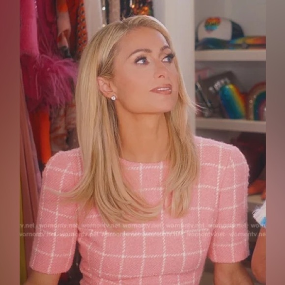 Elegant Pink  Checkered Dress .Not The Blue - Picture 10 of 15